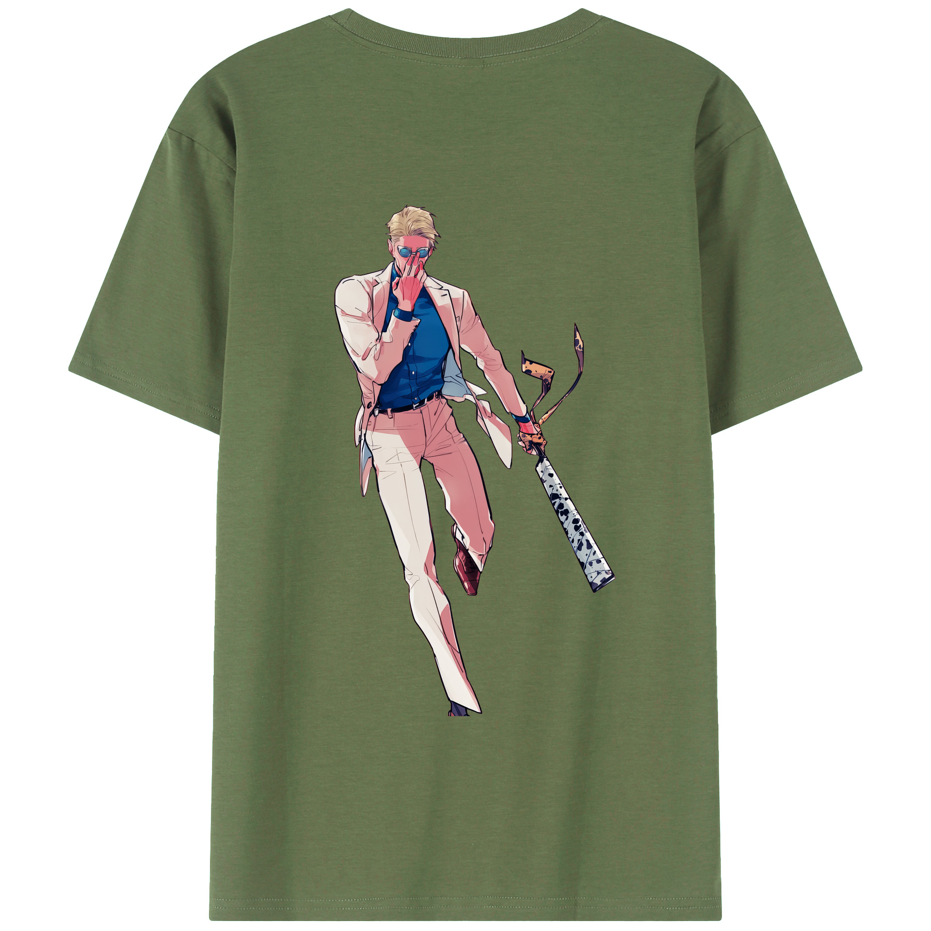 （画像用） 呪術廻戦 Jujutsu Kaisen 綿100％ メンズ半袖Tシャツ（バックプリント） 通気性